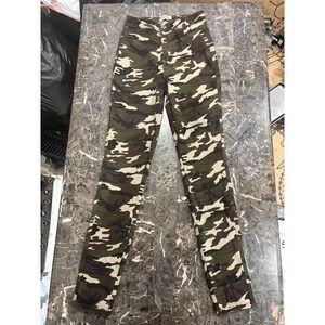 Swank A Posh Superga Dark Camo High Waisted Skinny Pants Size L Camouflage